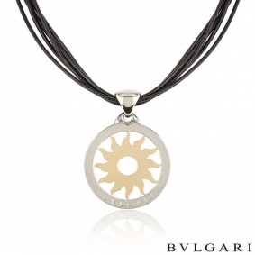 Bvlgari Steel & Yellow Gold Tondo Sun Pendant Bvlgari Steel & Yellow Gold Tondo Sun Pendant